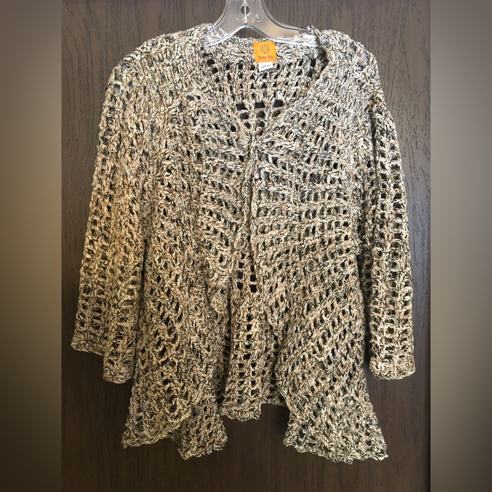 Crochet cardigan, size XL, cotton blend, new without tags.